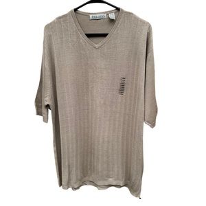 Feldini Men’s 100% Silk VNeck Short Sleeves Sweater